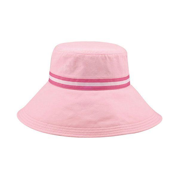 24 Wholesale Ladies' Brushed Cotton Canvas Wide Brim Bucket Hat PINK image