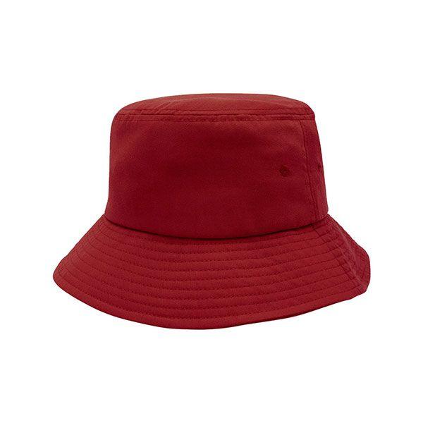 24 Wholesale Recycled Polyester Twill Bucket Hat RED-M image
