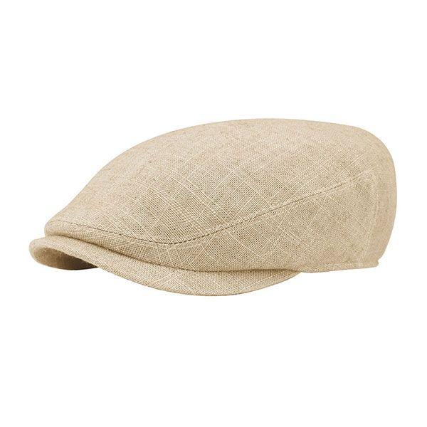24 Wholesale Linen Ivy Cap KHAKI-SM image