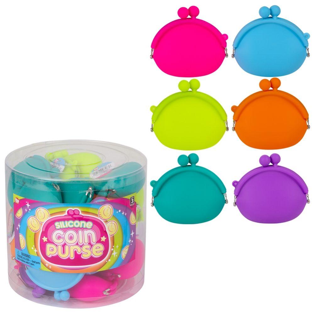 144 Wholesale Silicone Coin Purse 3.5 inch image