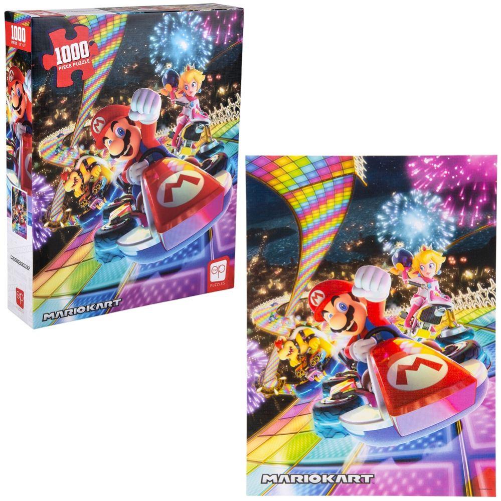 6 Wholesale Usaopoly Mario Kart Rainbow Road 1000pcs Puzzle image
