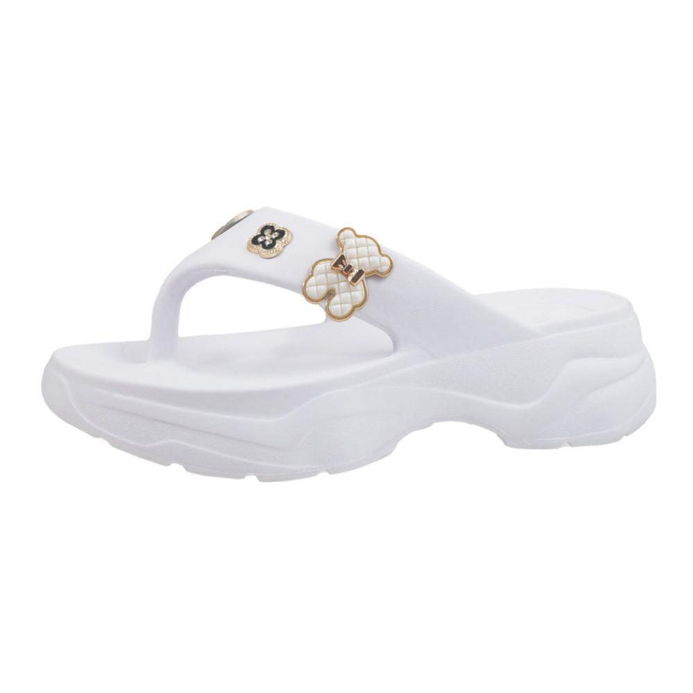 15 Wholesale Women's Thong Charm Sandal White image