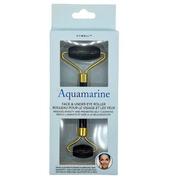 12 Wholesale Aquamarine Stone Dual Sided Facial Roller image