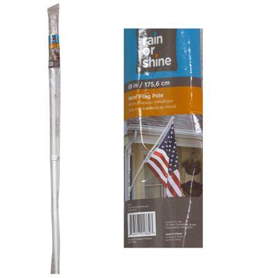 12 Wholesale Rain Or Shine White Metal House Flag Pole 69 Inch image