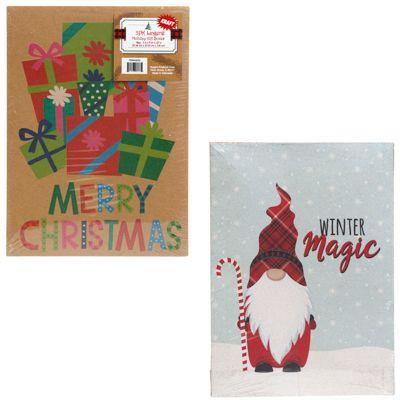 36 Wholesale Gift Box Christmas 3pk Lingerie Kraft 11 X 8 X 1.25 Random Assorted image