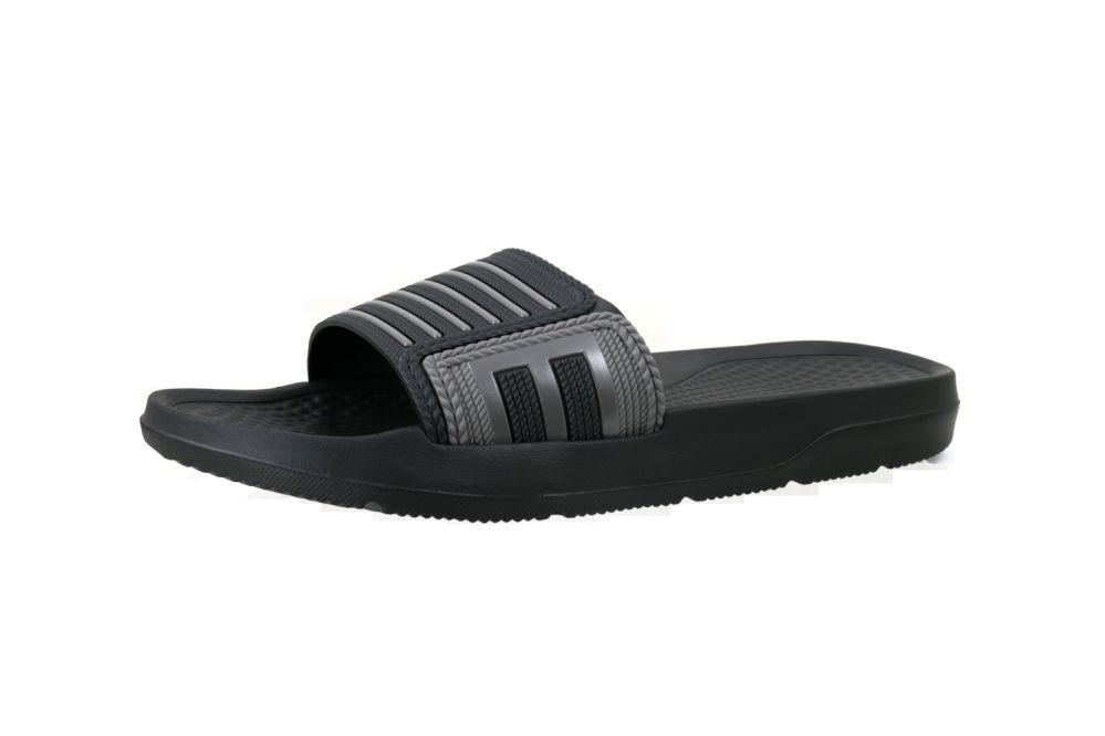12 Wholesale Men's Lines Sandal Black&gray image