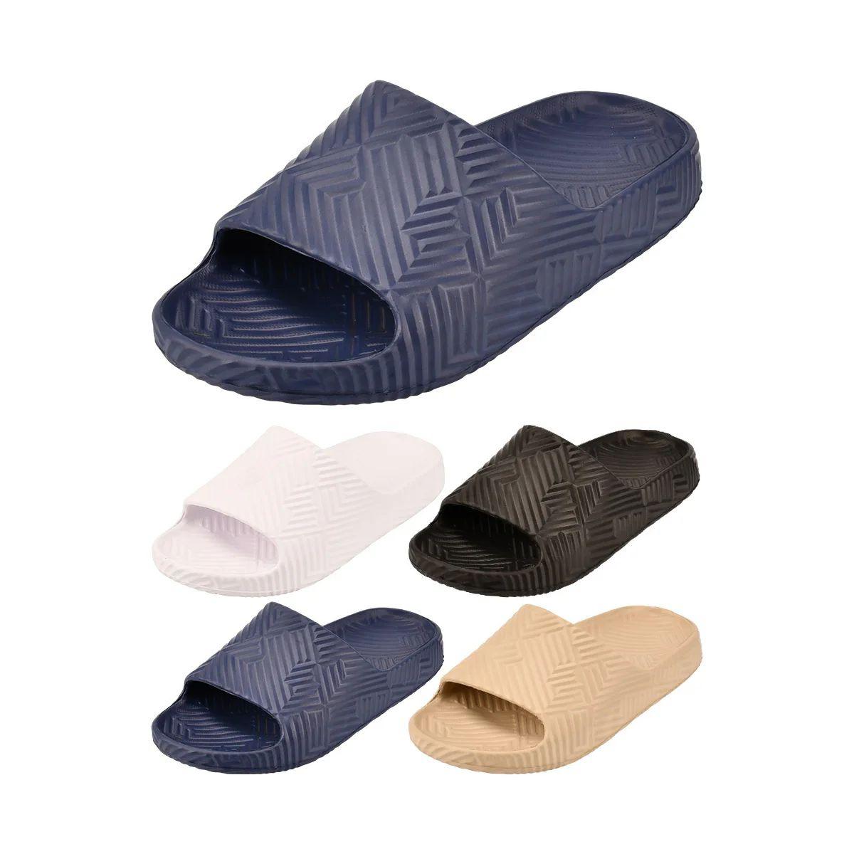 36 Wholesale Men's Eva Thick Pad Slippers image
