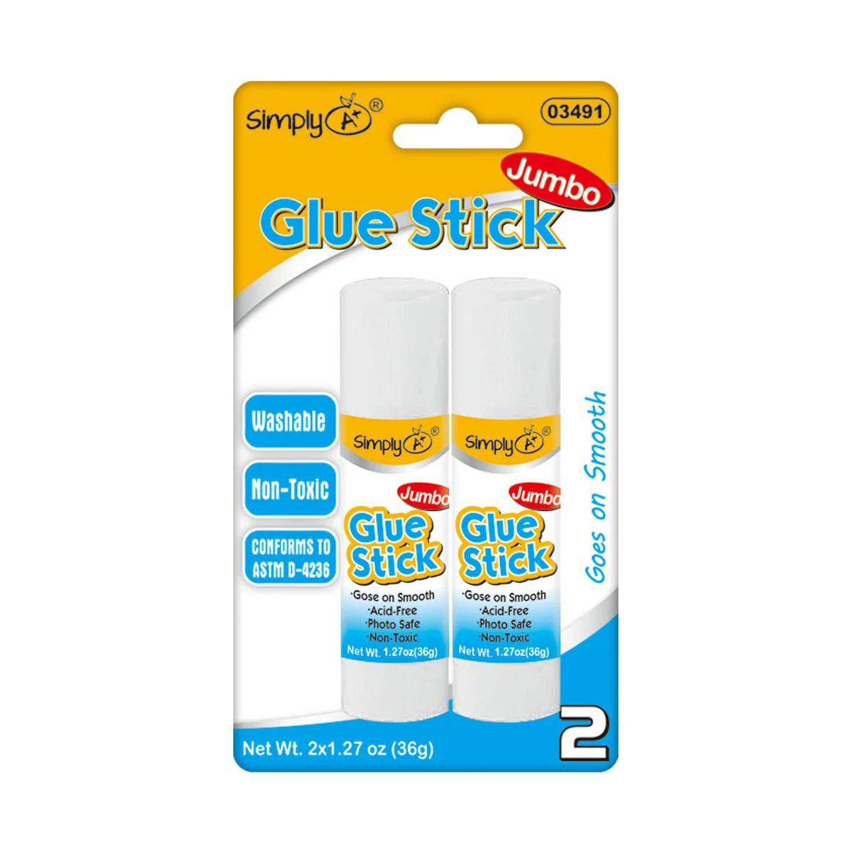 36 Wholesale Glue Stick Jumbo 2ct Washable image
