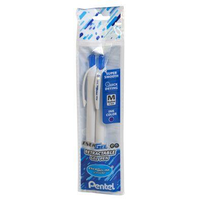 288 Wholesale Pens 2ct Pentel Blue Ink Energel Retractable .7mm image