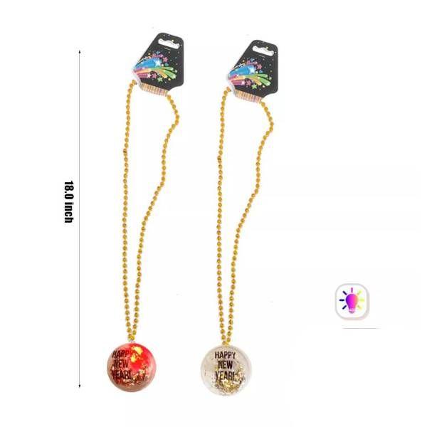 48 Wholesale New Year Light Up Necklace image