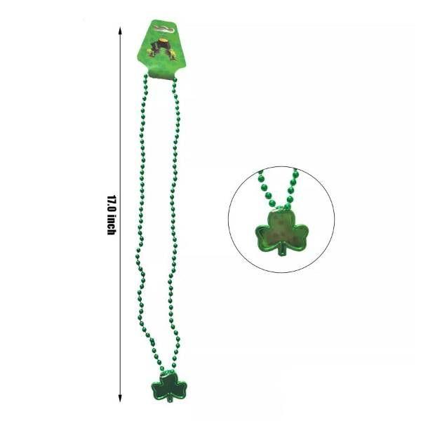 48 Wholesale St. Patrick's Shamrocks Clover Necklace image