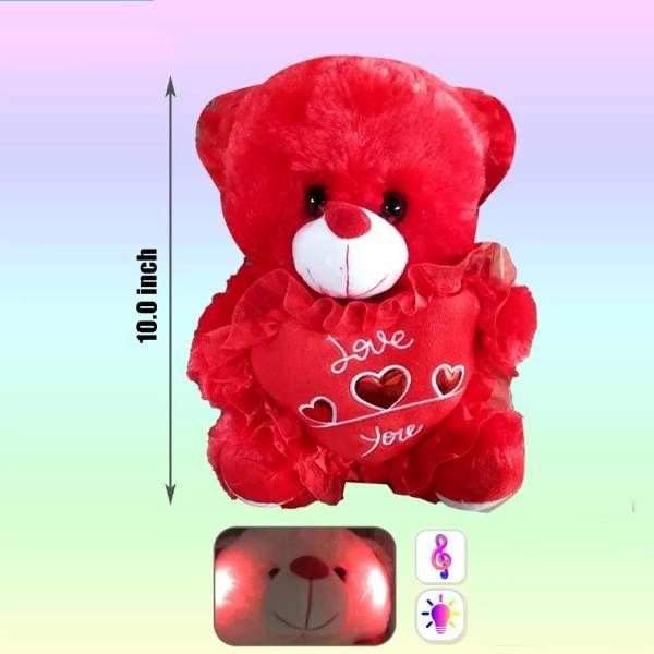 48 Wholesale 10 In Red Teddy Bear With Light And Music image