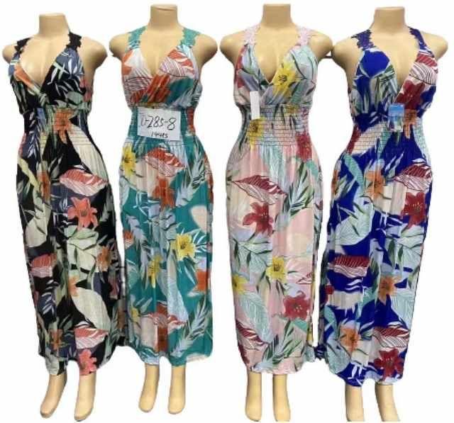 12 Wholesale 12 Wholesale Long Maxi Flower Sun Dress - WSD image