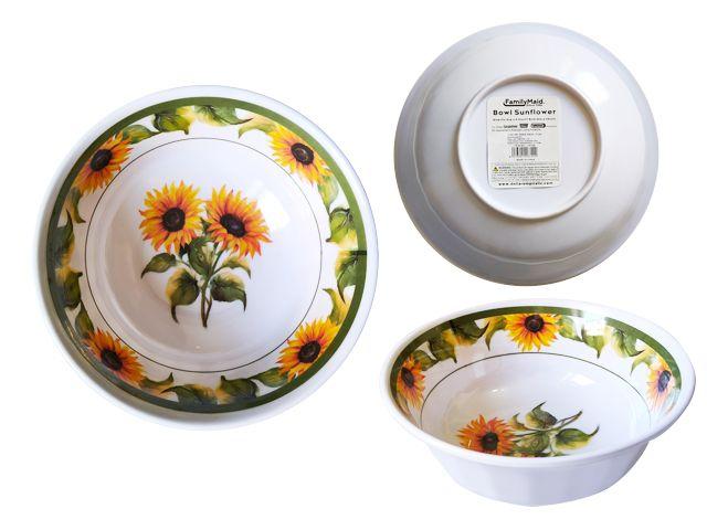 48 Wholesale Mela Bowl 9inchdia X 3.3inch Sunflower image