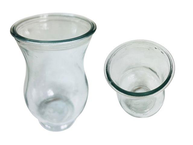 24 Wholesale Glass Flower Vase Regency 4.13inchx7.1inch Clear image
