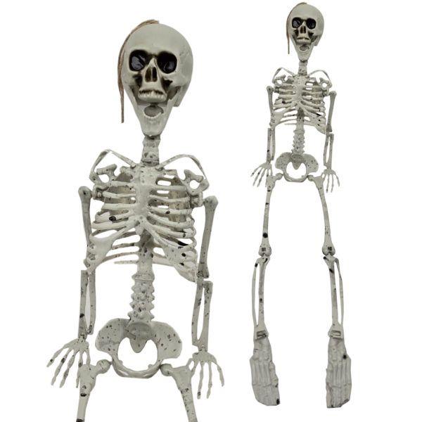 3 Wholesale 35inch Hanging Poseable Plastic Skeleton Decorative Prop image