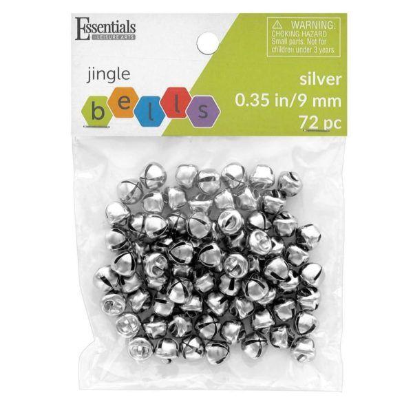 40 Wholesale Essentials By Leisure Silver 72 Count 9mm Jingle Bells image