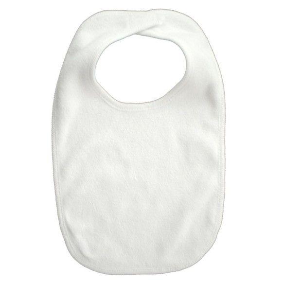 144 Wholesale 2- Ply Terry Bib White With White Trim image