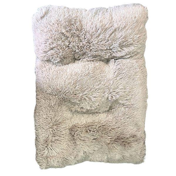 2 Wholesale Precious Tails 30inch Beige Rectangular Plush Pet Bed image