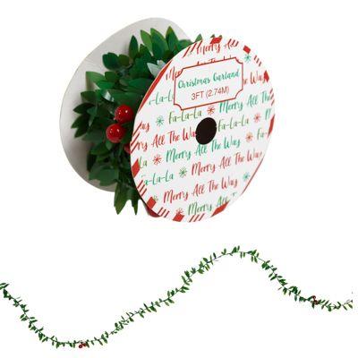 24 Wholesale Garland Christmas Holly Berry 9ft/ 2.74m image