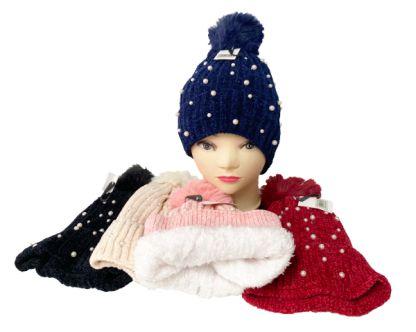 12 Wholesale Womens Insulated Winter Hat Assorted Colors 12pc image