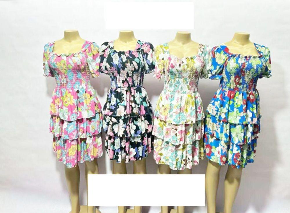 12 Wholesale Ladies Ruched Short Dress image