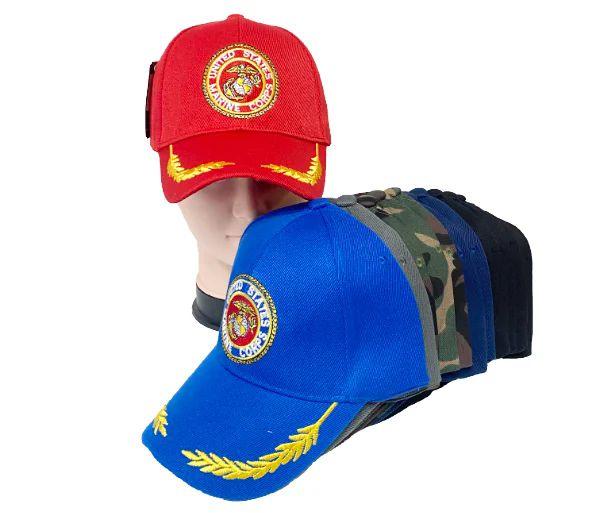 12 Wholesale Marines Baseball Hats 12pc image