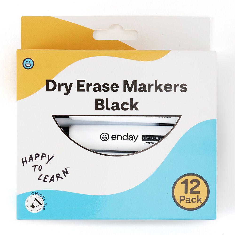 48 Wholesale Dry Erase Markers Chisel Tip Black (12/count) image