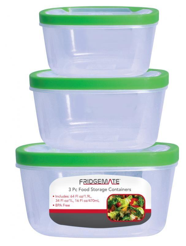 12 Wholesale 3pc Plastic Container Set 16oz image