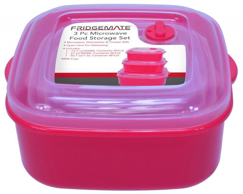 12 Wholesale 3pk Square Microwave Container W/vented Lid image