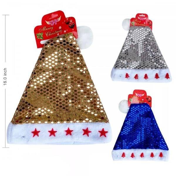 48 Wholesale Christmas Hat - Light Up Sequence image