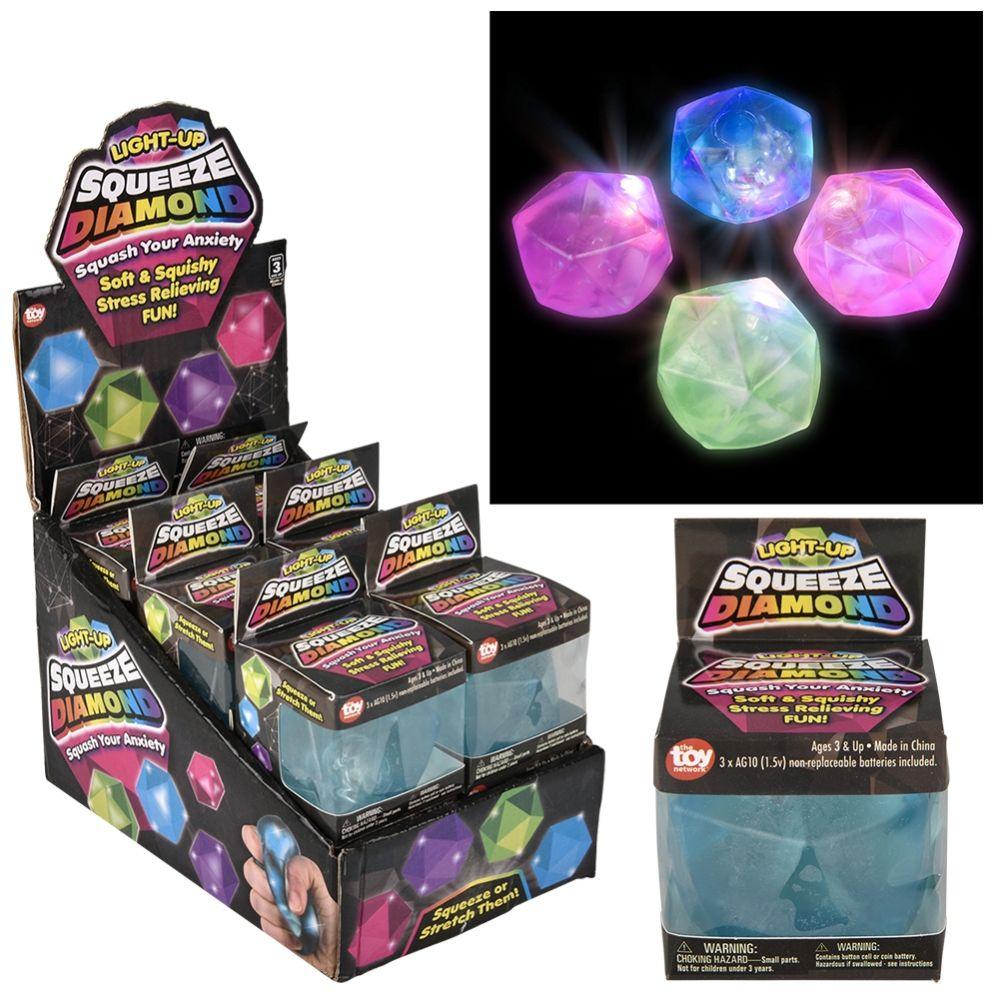 72 Wholesale 2.75-inch LighT-Up Squeezy Sugar Diamond 12ct image