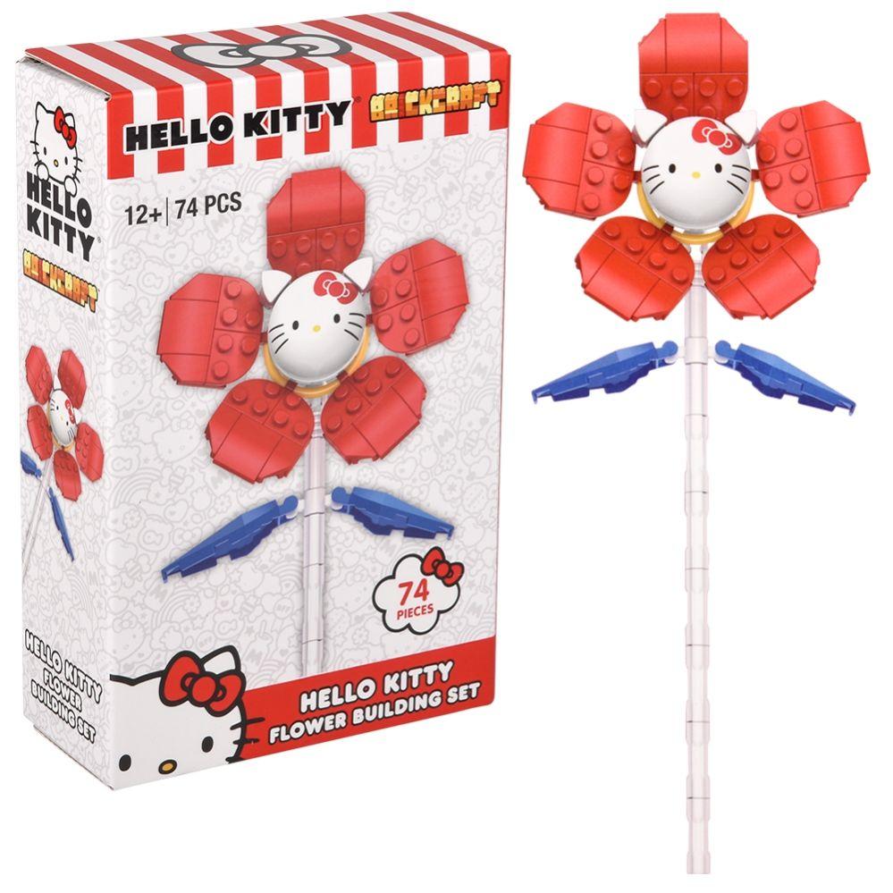 24 Wholesale Brickcraft Block Hello Kitty Flower 24pcs image