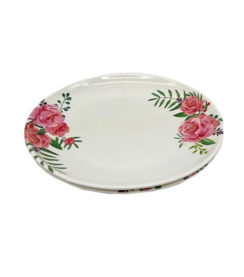 48 Wholesale Melamine Plate 10in Pink Rose 200g image