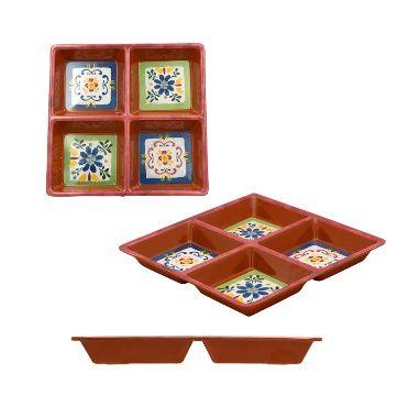 24 Wholesale He Melamine Tray 4 Sections Tala 8.64in image