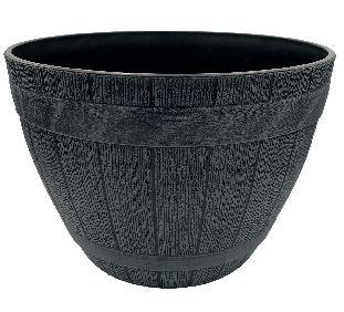 20 Wholesale Bh Plastic Flower Pot Grey 13.7x9.8in image