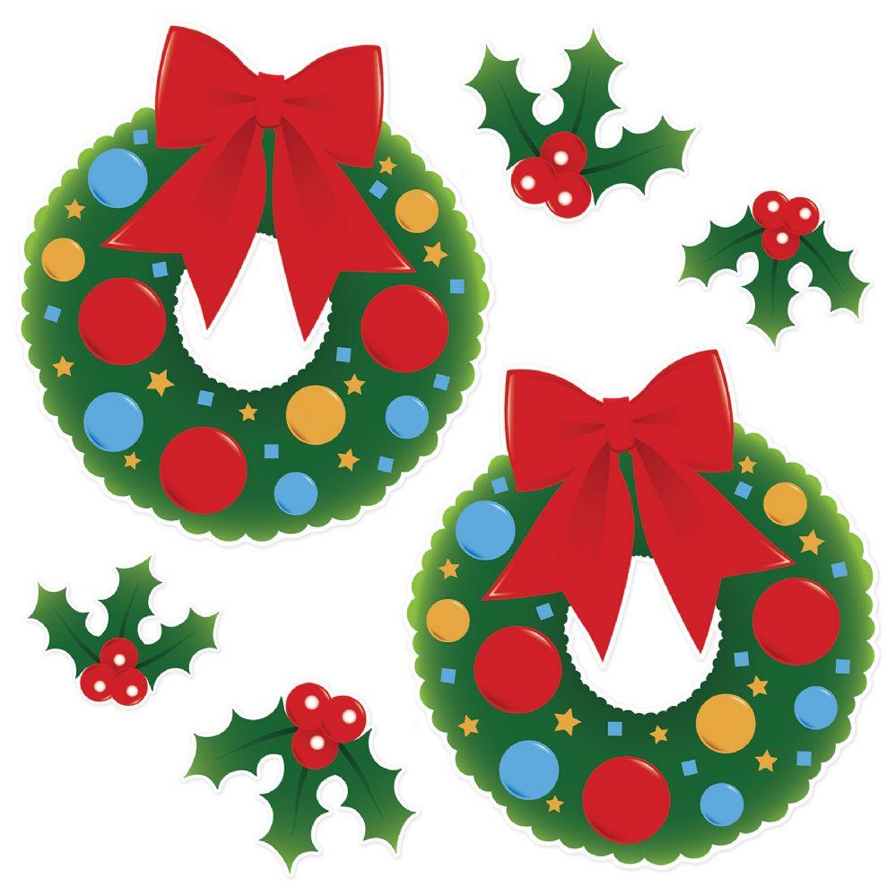 12 Wholesale Holly & Wreath Cutouts image