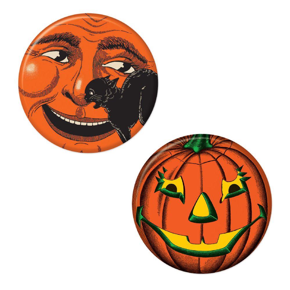 12 Wholesale Vintage Halloween Buttons image
