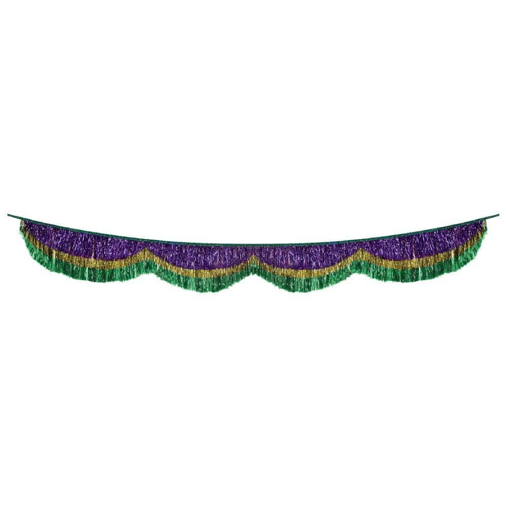 6 Wholesale Mardi Gras Tinsel Fringe Bunting image