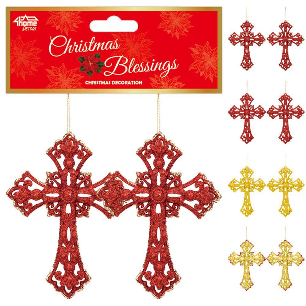 36 Wholesale 2-Piece Cross Assorted Colors image