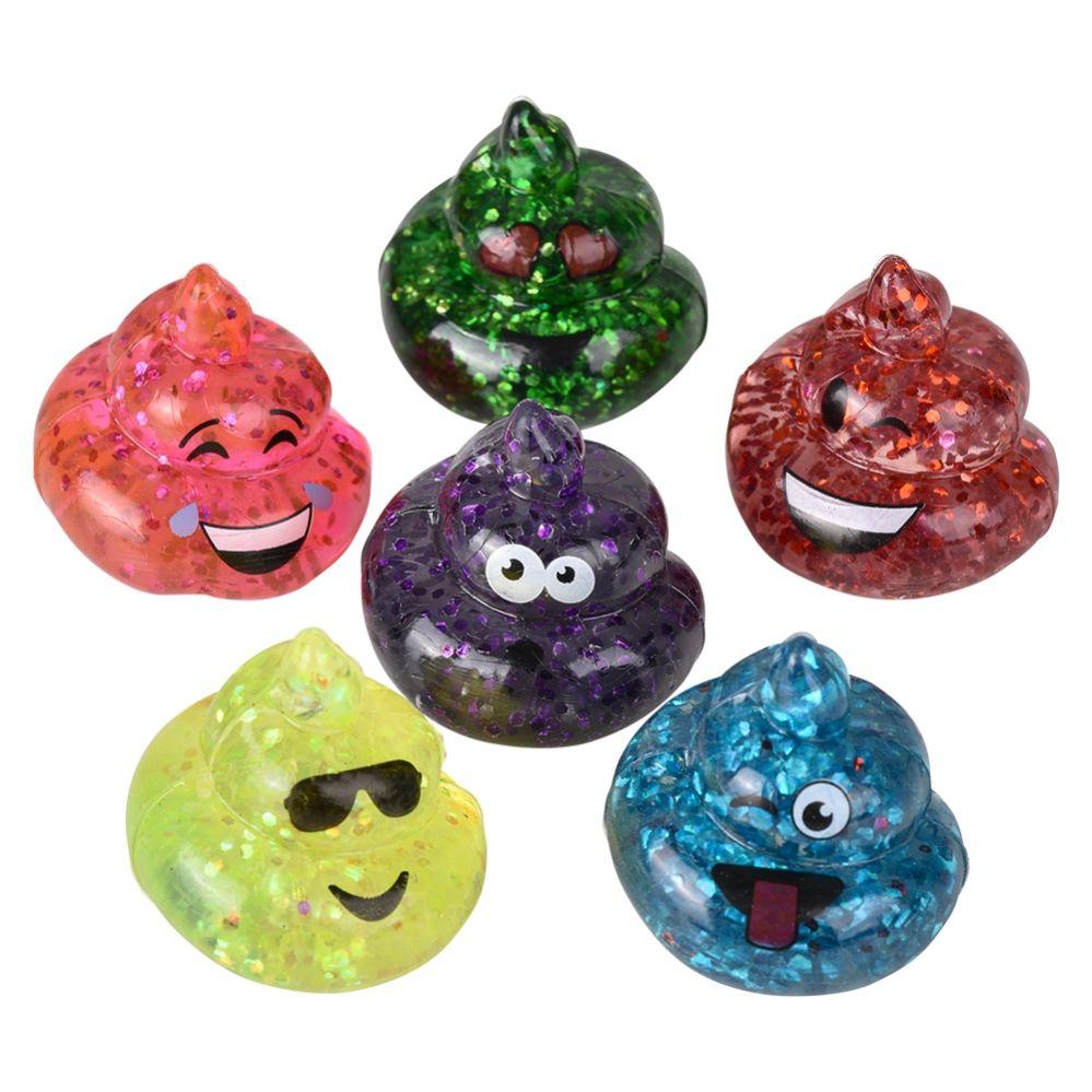 2000 Wholesale (t) 1.1-inch Mini Glitter Poop Squeezy Figurines 100ct 20/ image