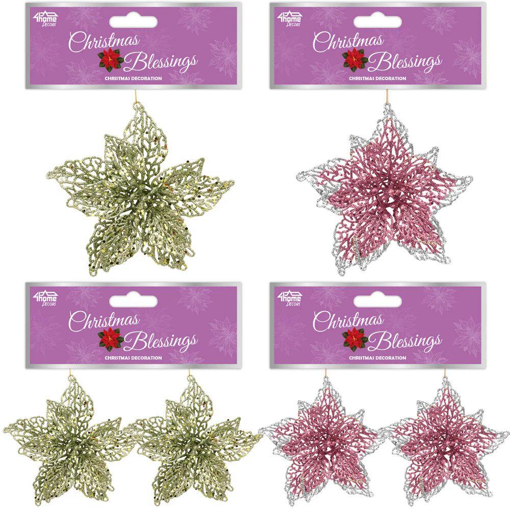 36 Wholesale Poinsettia Assorted 2 Sizes image