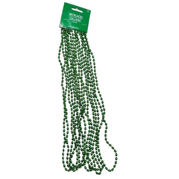36 Wholesale 8 Piece Green 30-inch Bead Necklaces image