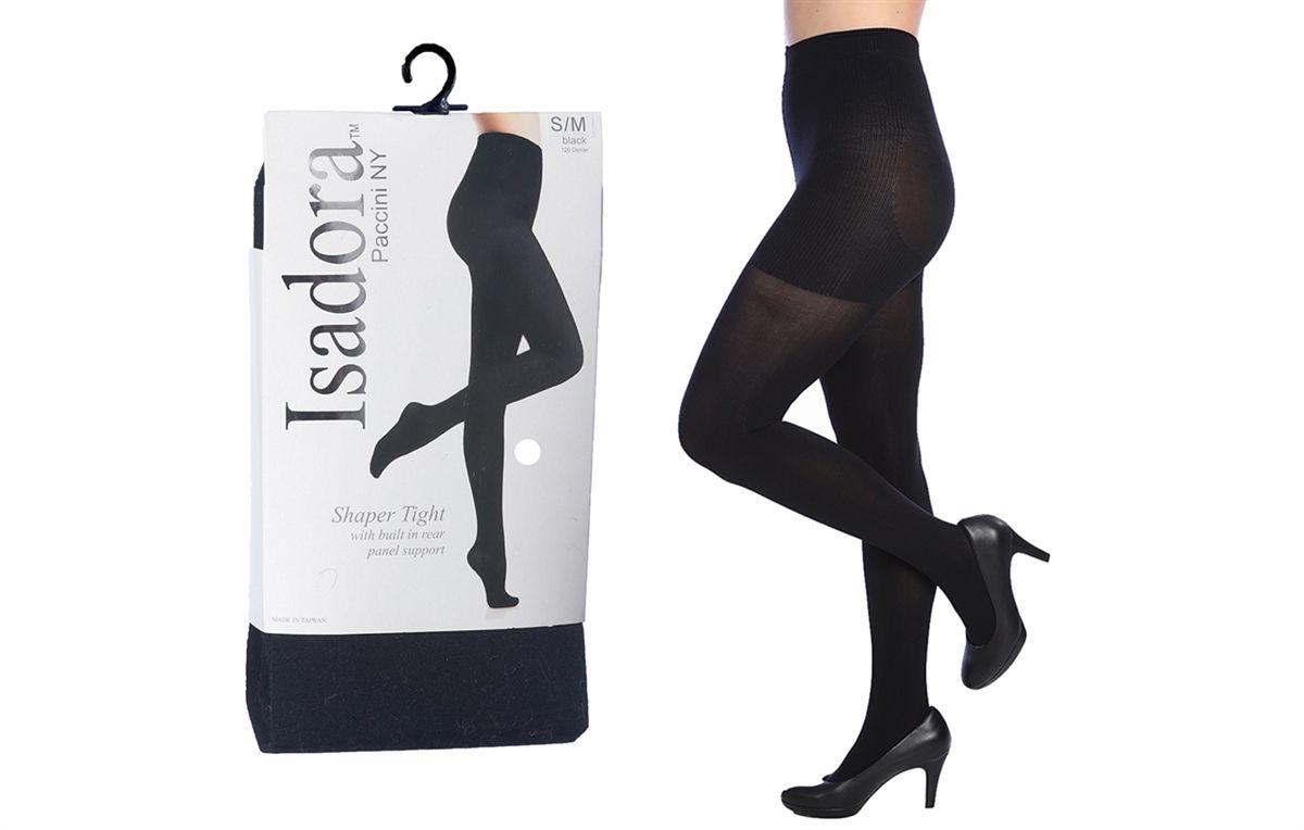 72 Wholesale Women's Isadora Shaper Opaque 120 Deniers Tights In Black Size M/t image