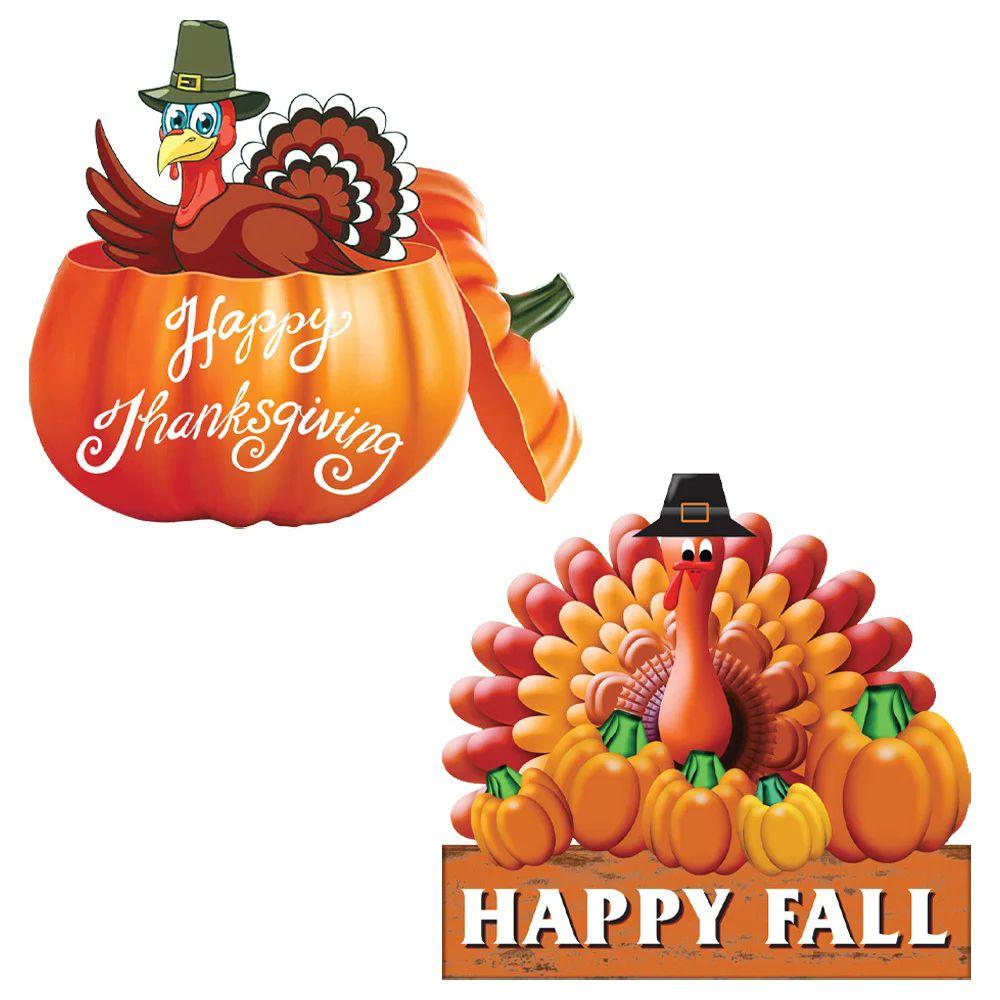 48 Wholesale Thanksgiving Turkey Decor 17x14x1.5 image