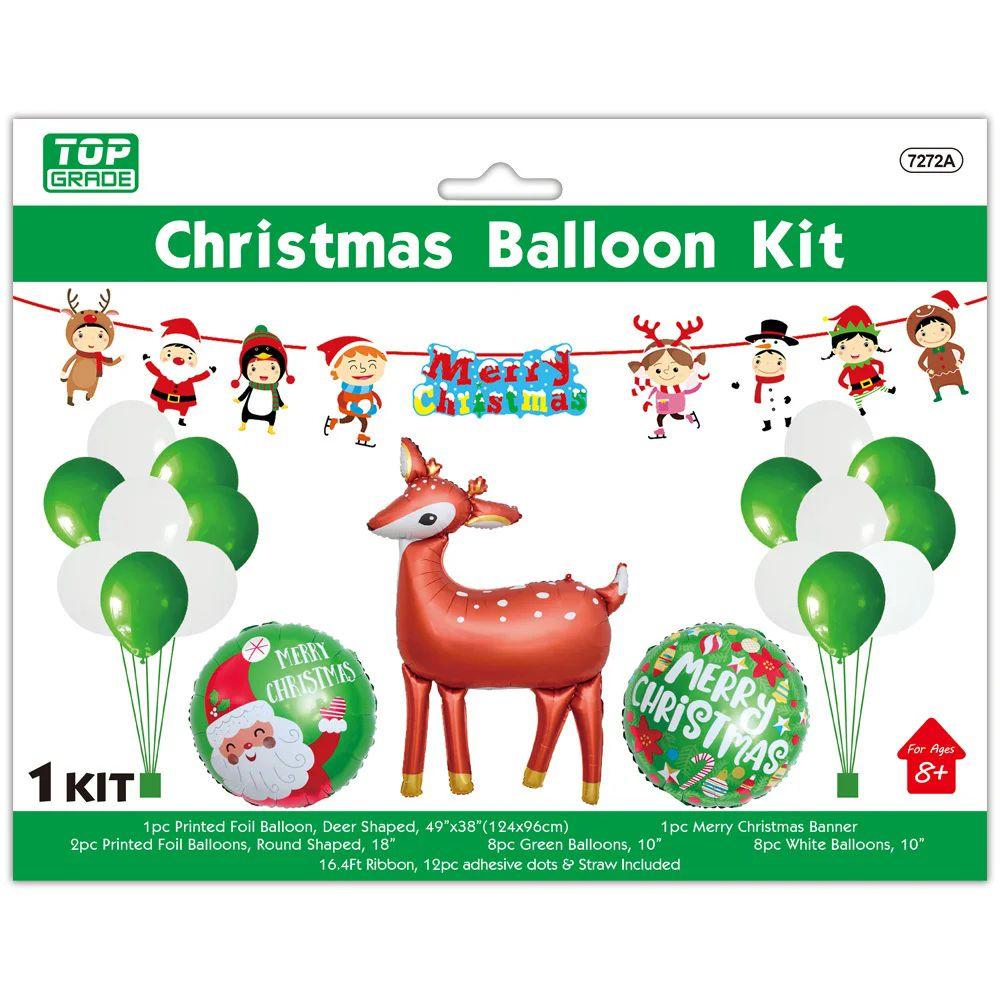 24 Wholesale Christmas Balloon Set Deer Center image