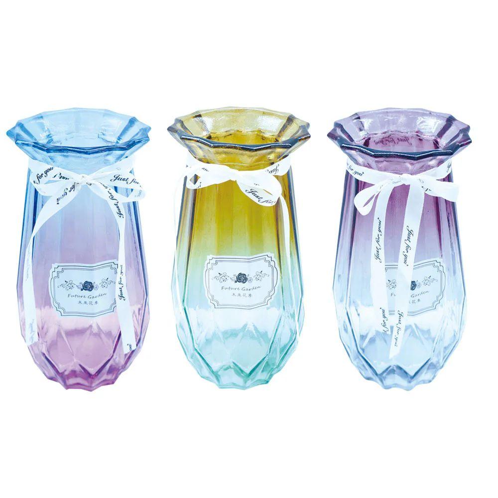 12 Wholesale BI-Colored Glass Vase Slim image