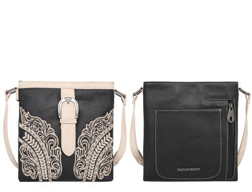 4 Wholesale Montana West Cutout/buckle Collection Concealed Carry Crossbody - Black image