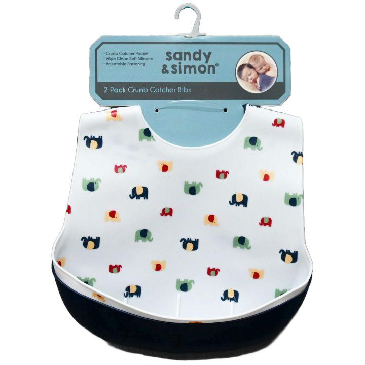 48 Wholesale 2-Piece Elephant Bibs Set (crumb Catcher) image