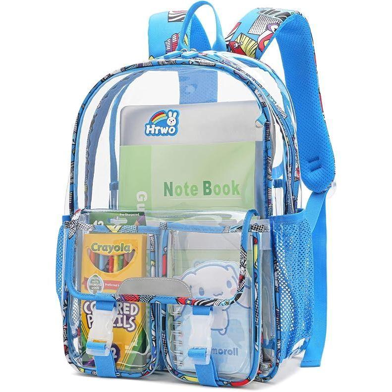 18 Wholesale Clear/Blue Kids' Backpack - 16.5-inch image